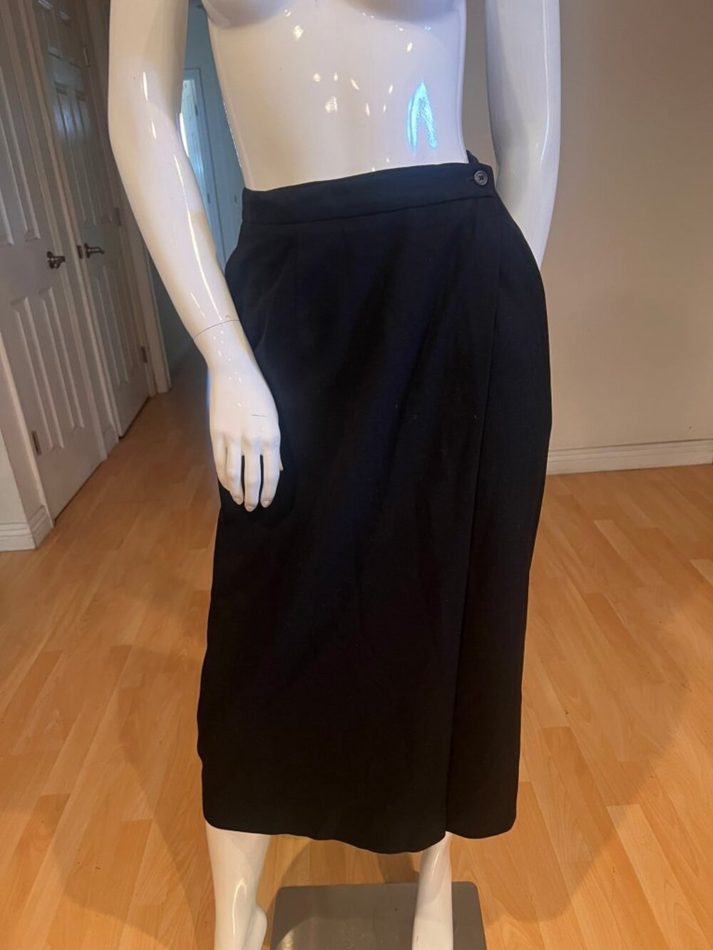 VINTAGE RALPH LAUREN PURPLE LABEL MIDI CASHMERE WRAP SKIRT SIZE 6 / XS